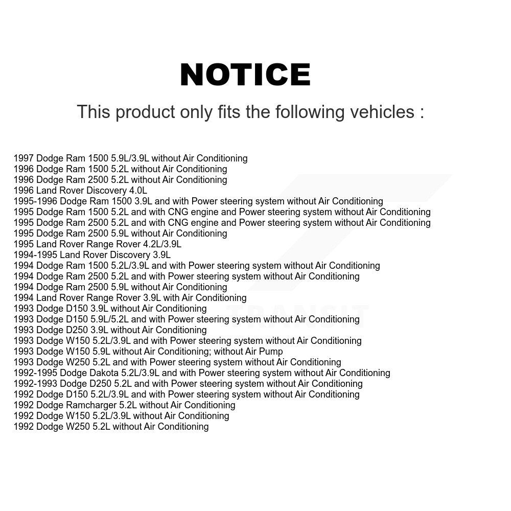 Accessory Drive Belt BAN-7PK2245 For Dodge Ram 1500 2500 W250