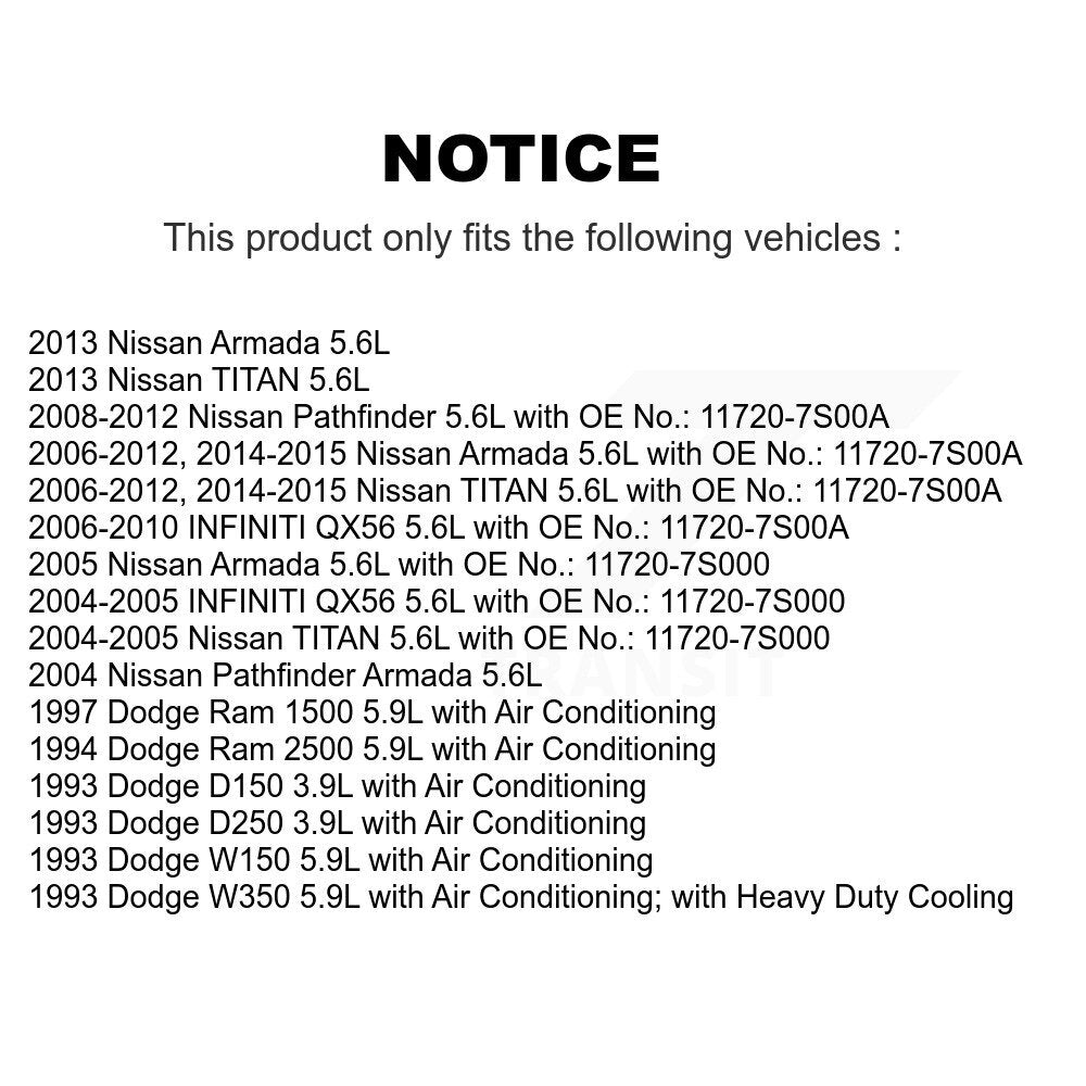 Accessory Drive Belt BAN-7PK2468 For Nissan TITAN Pathfinder Dodge Armada Ram