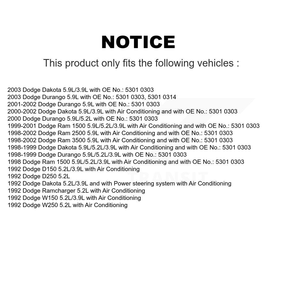 Accessory Drive Belt BAN-7PK2470 For Dodge Dakota Ram 2500 1500 3500 Durango