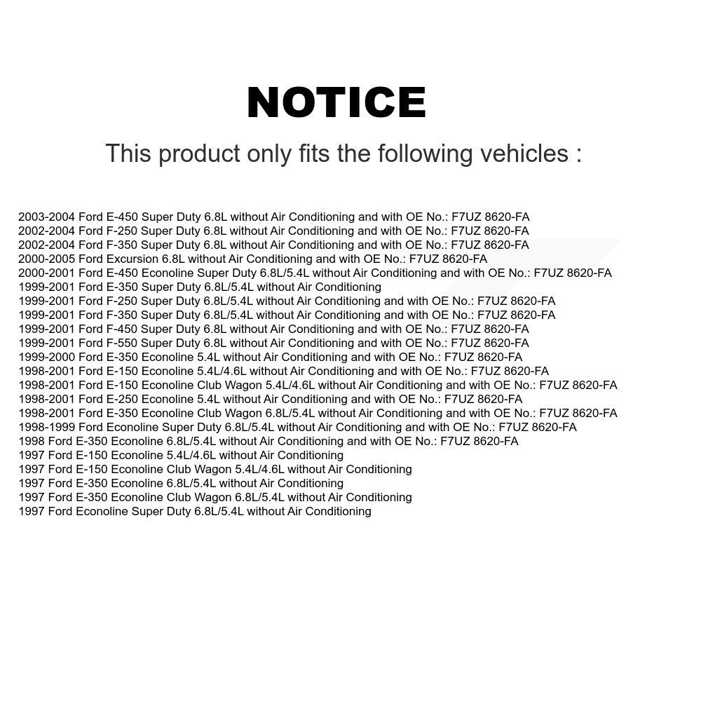 Accessory Drive Belt BAN-8PK2045 For Ford F-350 Super Duty F-250 E-350 Econoline