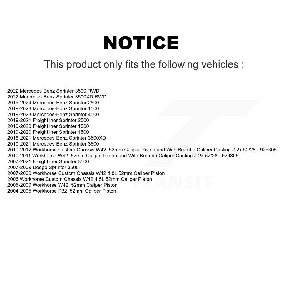 Ceramic Disc Brake Pads CMX-D1268 For Mercedes-Benz Sprinter 2500 3500 Dodge W42