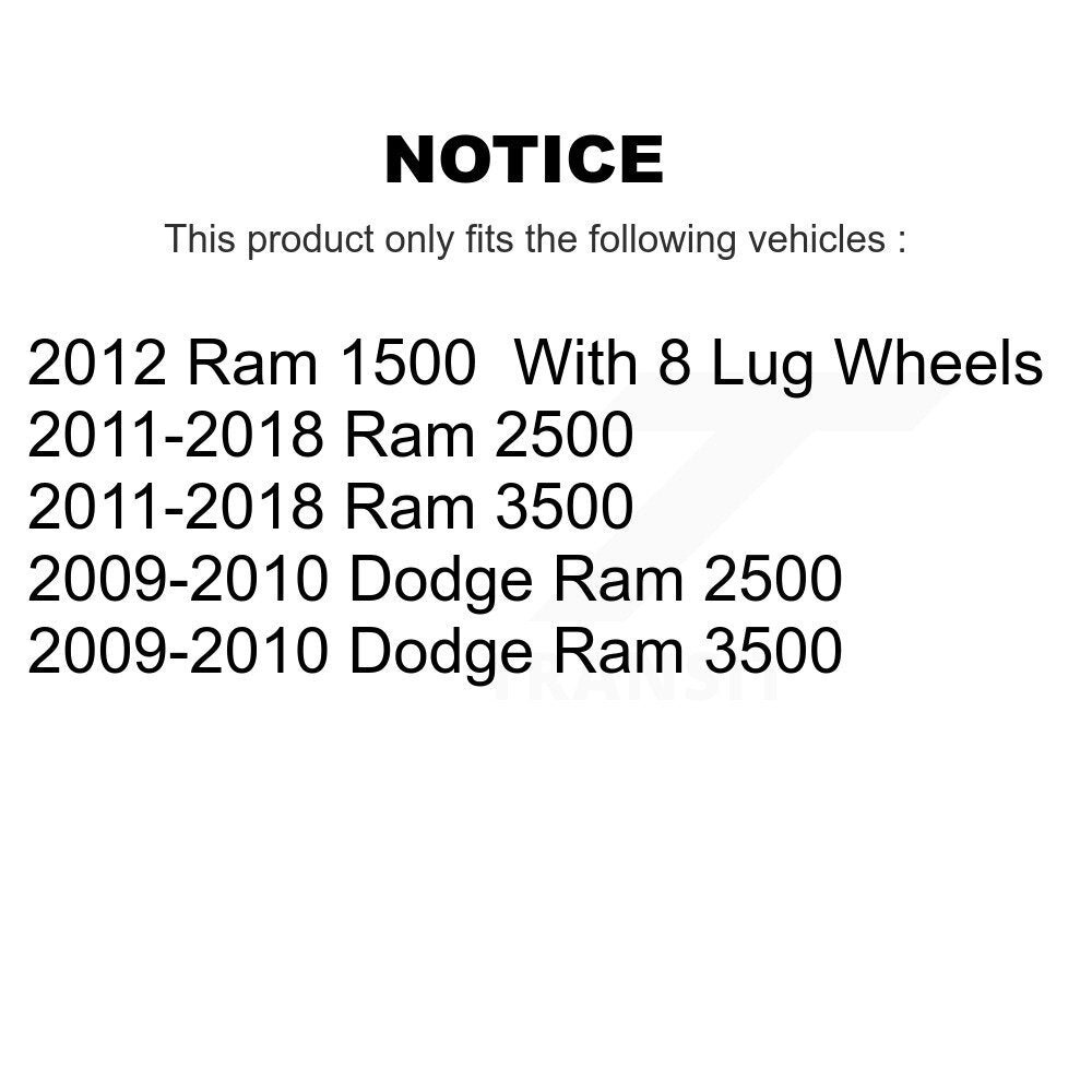 Ceramic Disc Brake Pads Rear CMX-D1400 For Ram 3500 2500 1500 Dodge