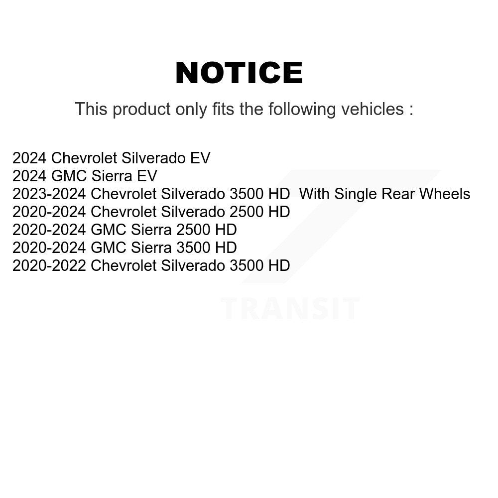 Ceramic Disc Brake Pads CMX-D2250 For GMC Chevrolet Silverado 2500 HD Sierra EV