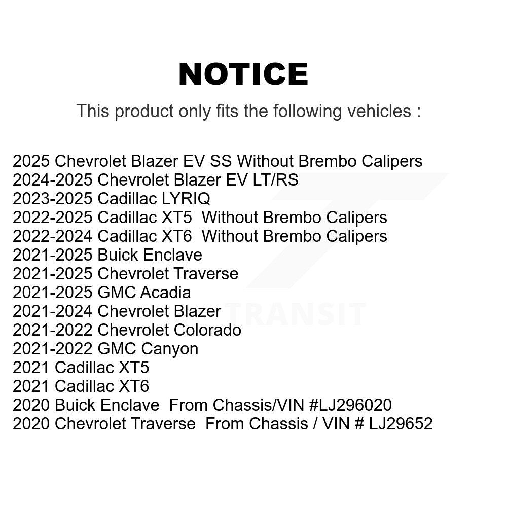 Ceramic Disc Brake Pads Front CMX-D2371 For Chevrolet GMC Cadillac Traverse XT5