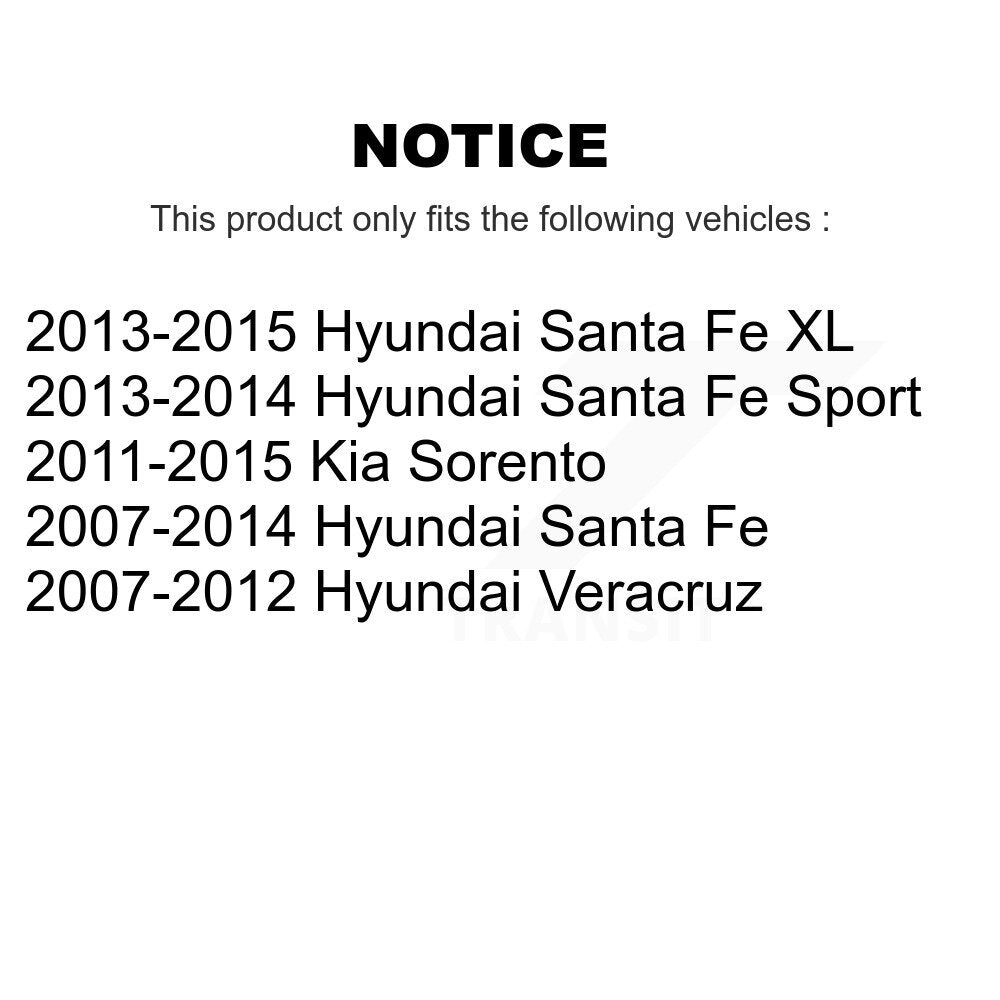 Wheel Bearing Hub Assembly Front Pair For Hyundai Santa Fe Kia Sorento Sport XL