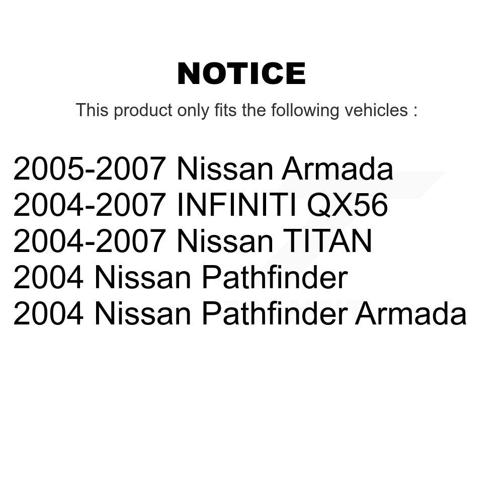 Wheel Bearing Hub Assembly Front Pair For Nissan TITAN Pathfinder INFINITI QX56