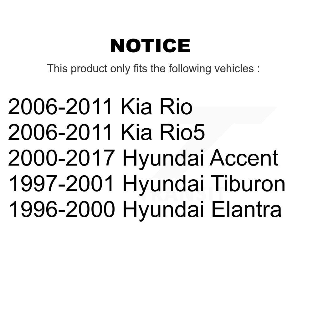 Wheel Bearing Front Pair For Hyundai Accent Kia Rio Rio5 Tiburon Elantra