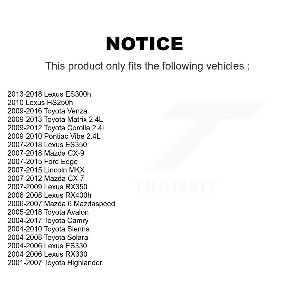 Wheel Bearing Front Pair For Toyota Camry Corolla Ford Edge Matrix Venza Lexus 6