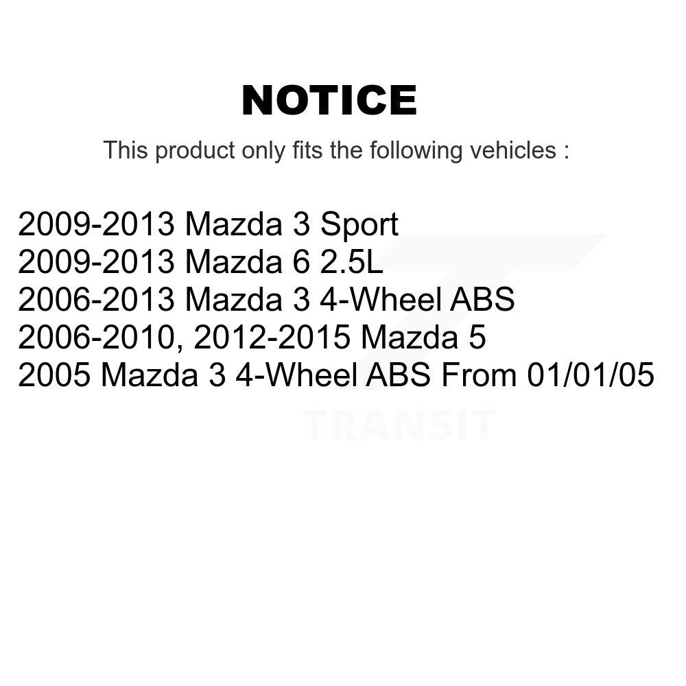Wheel Bearing Front Pair For Mazda 3 5 6 Sport
