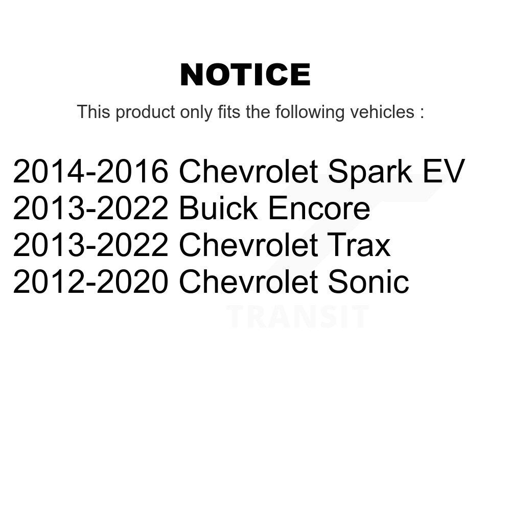 Wheel Bearing Front Pair For Chevrolet Buick Encore Trax Sonic Spark EV