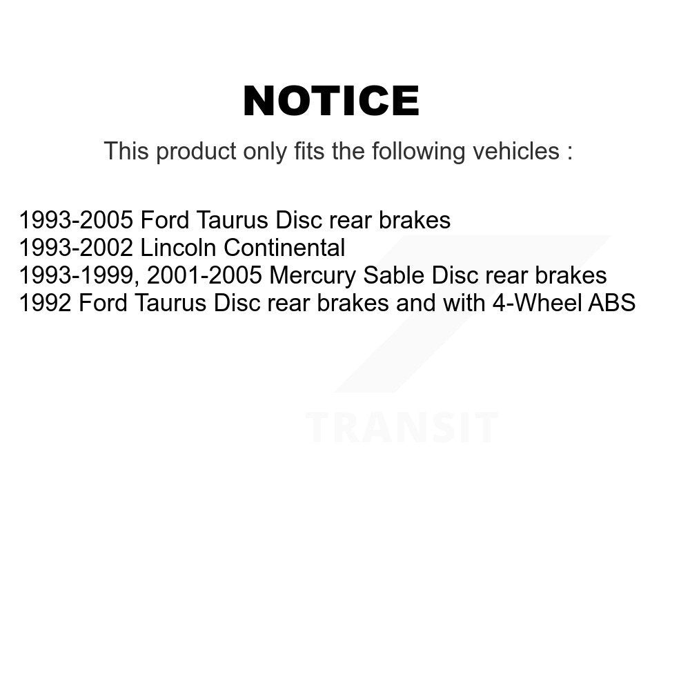 Wheel Bearing And Hub Assembly Rear Pair For Ford Taurus Mercury Sable Lincoln