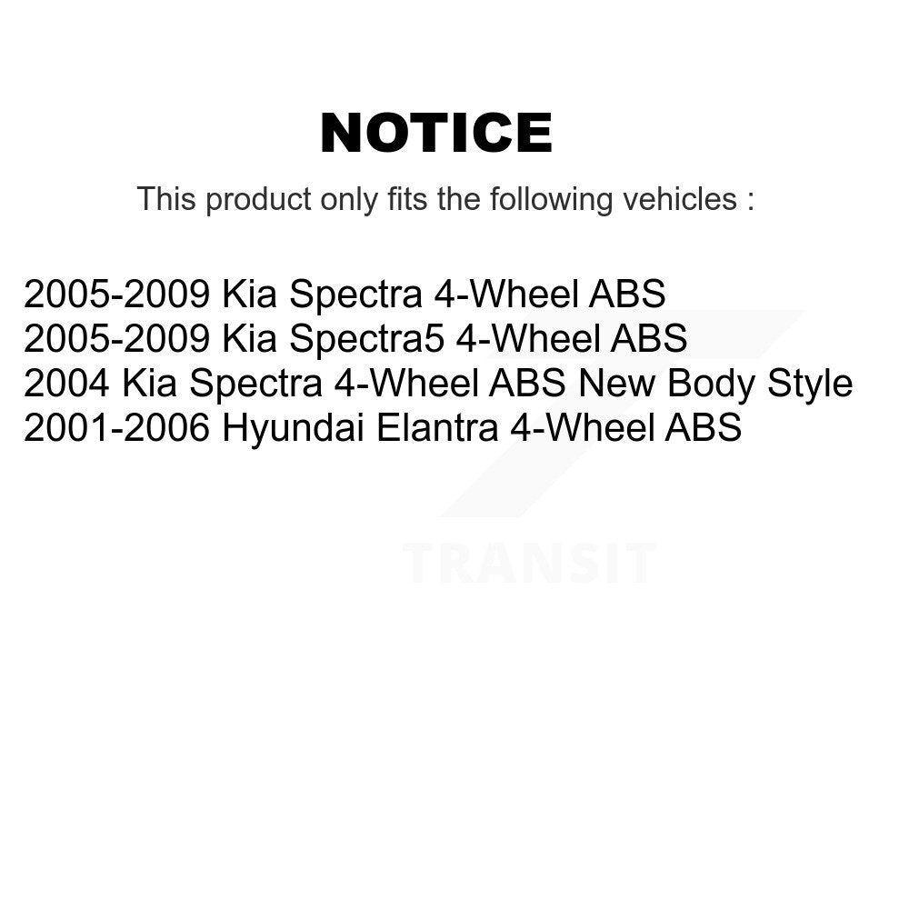 Wheel Bearing & Hub Assembly Rear Pair For Hyundai Elantra Kia Spectra Spectra5