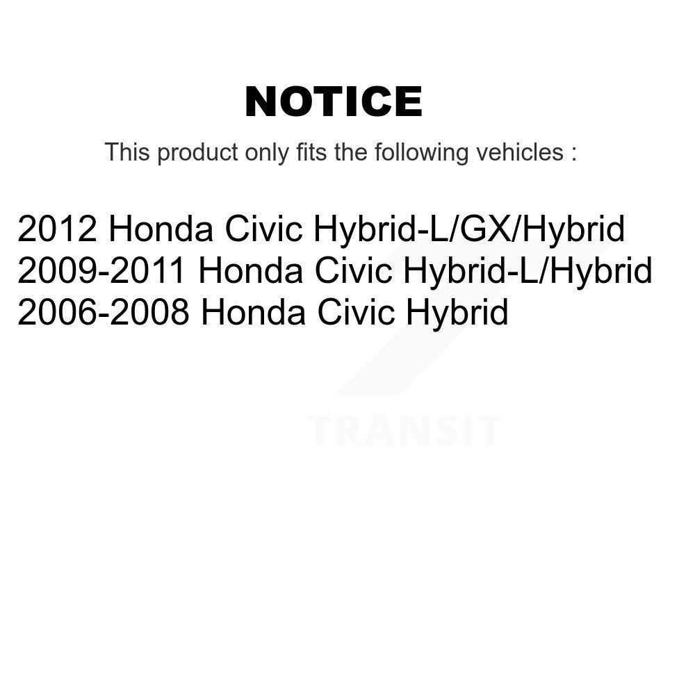 Wheel Bearing And Hub Assembly Rear Pair For Honda Civic