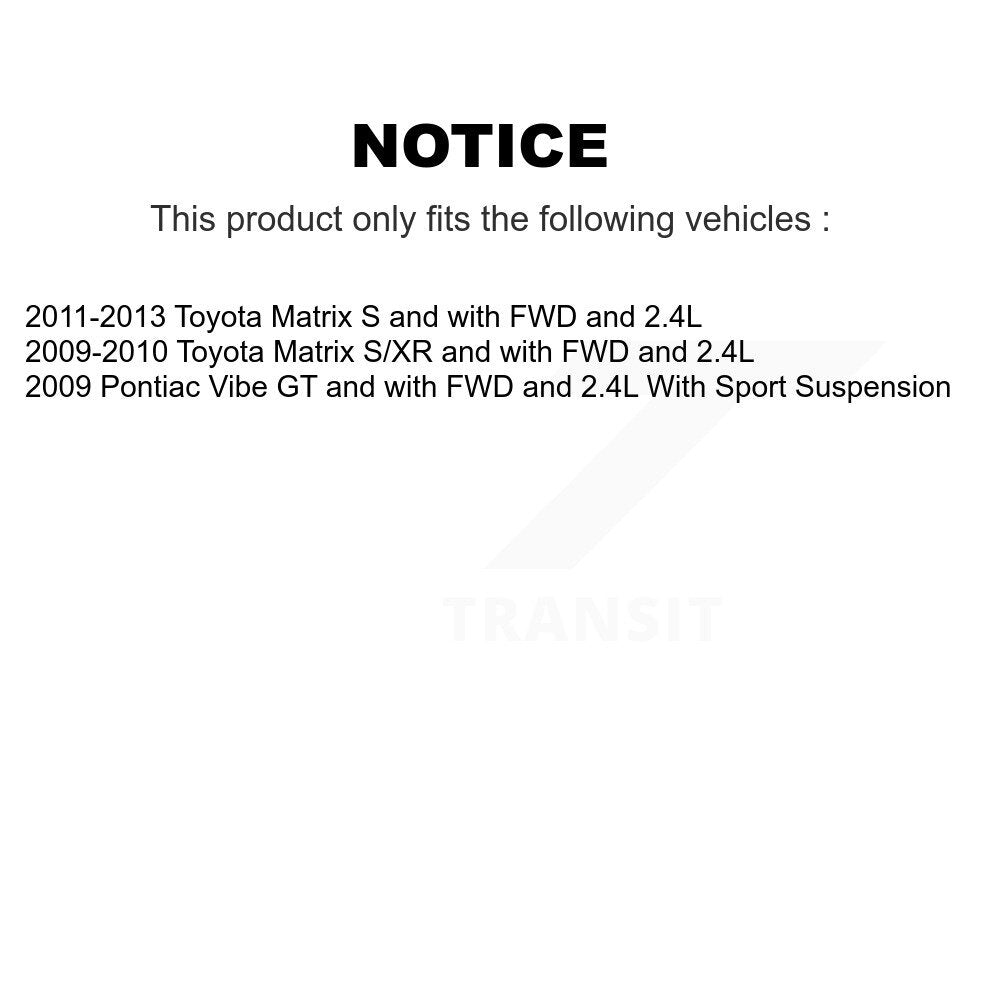 Wheel Bearing And Hub Assembly Rear Pair For Toyota Matrix Pontiac Vibe