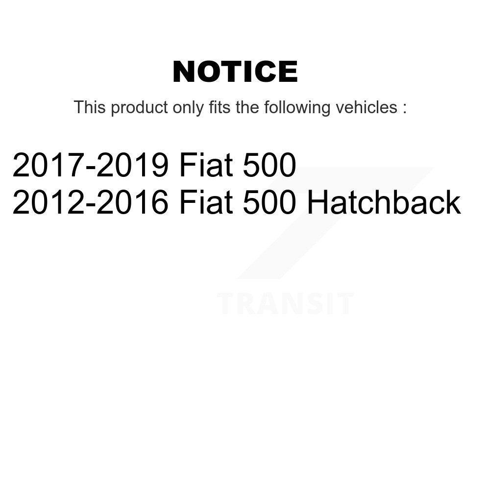 Wheel Bearing And Hub Assembly Rear Pair For Fiat 500