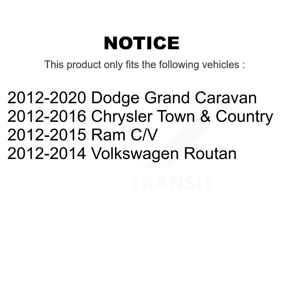 Wheel Bearing Hub Assembly Rear Pair For Dodge Grand Caravan Chrysler Town & Ram