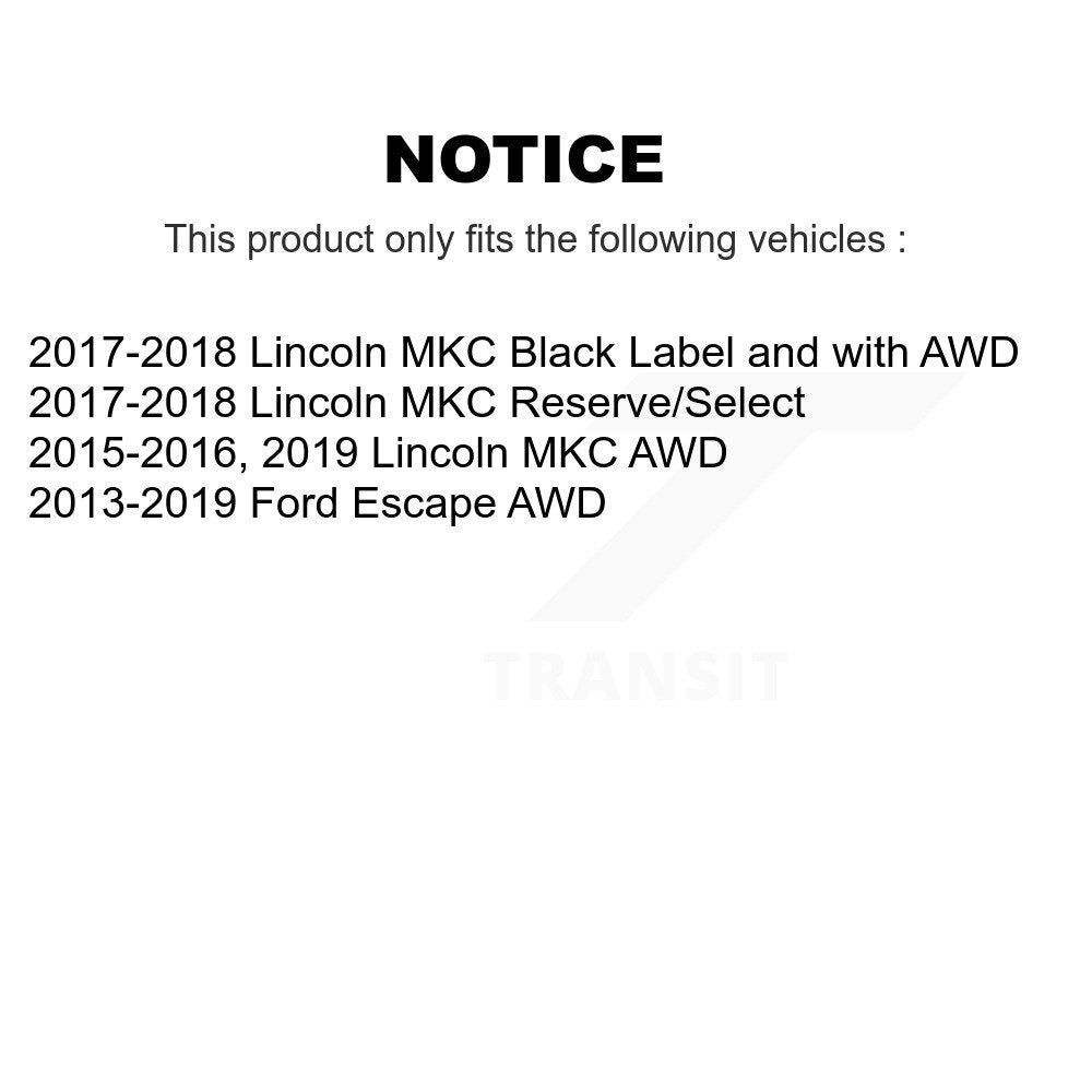 Wheel Bearing And Hub Assembly Rear Pair For Ford Escape Lincoln MKC
