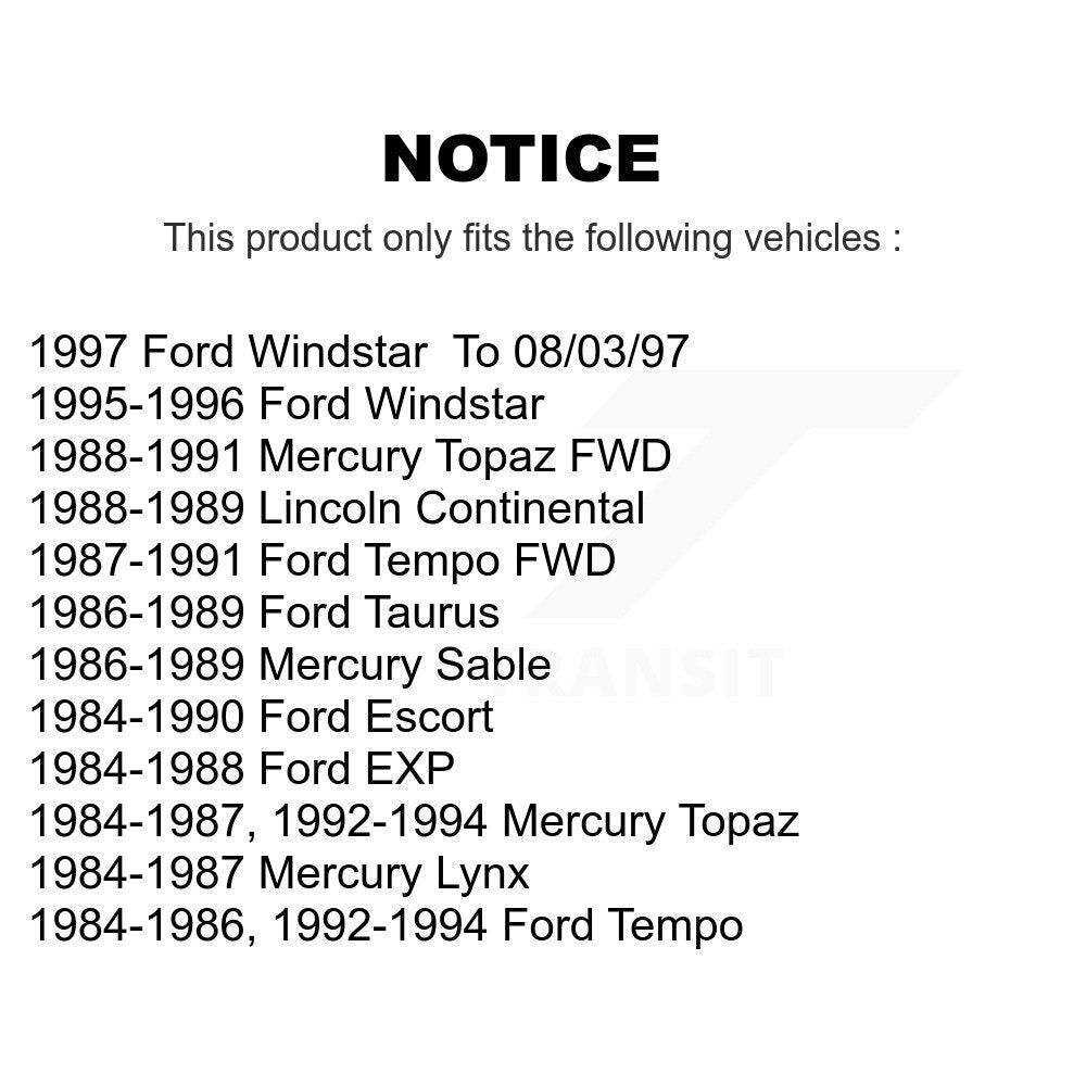 Wheel Bearing Race Rear Outer Pair For Ford Tempo Mercury Topaz Windstar Taurus