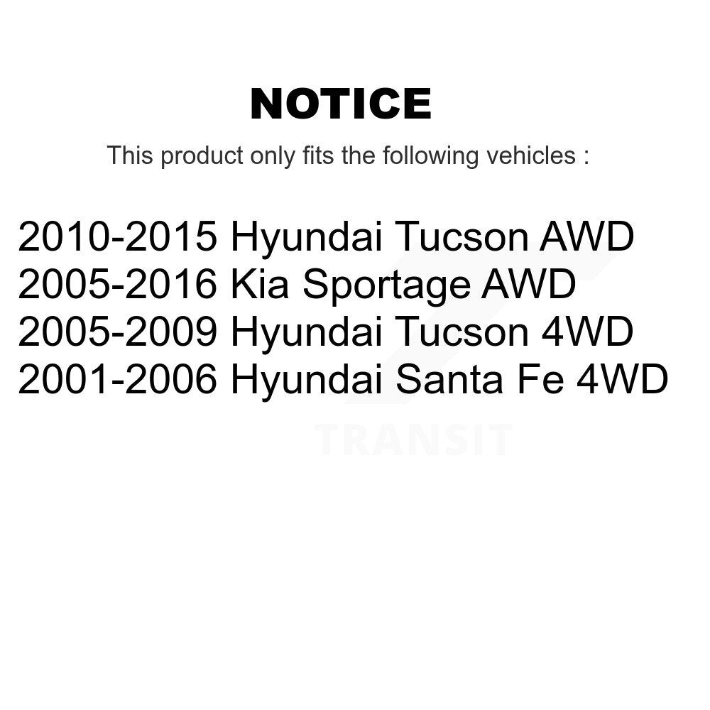 Wheel Bearing Front Rear Kit For Hyundai Tucson Kia Sportage Santa Fe