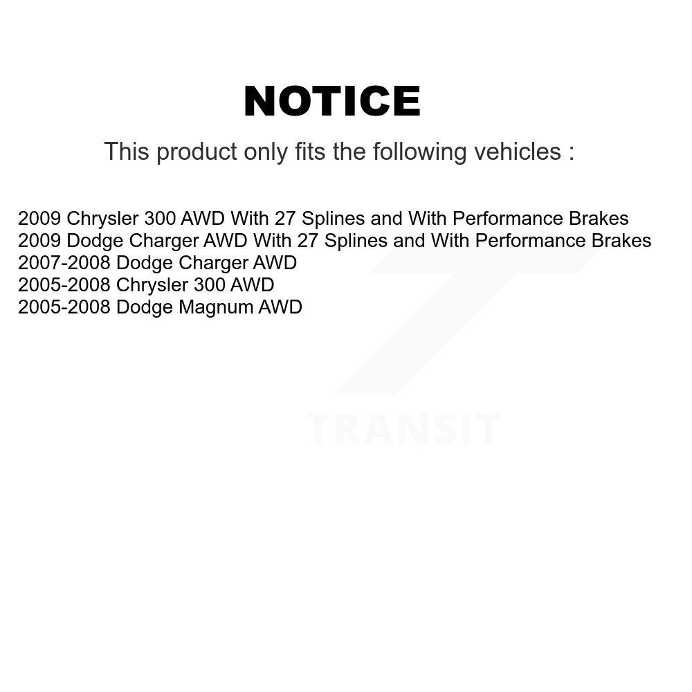 Wheel Bearing Hub Assembly Front Rear Kit For Chrysler 300 Dodge Charger Magnum