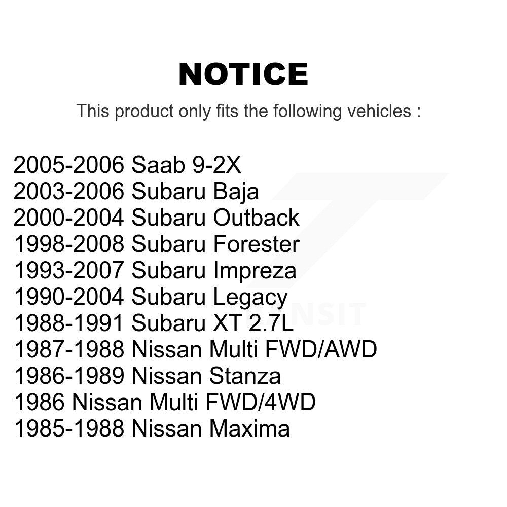 Wheel Bearing & Race Front Inner Pair For Subaru Impreza Forester Legacy Outback