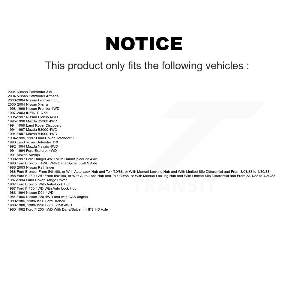 Wheel Bearing Race Front Inner Pair For Ford F-150 Nissan Pathfinder Ranger D21