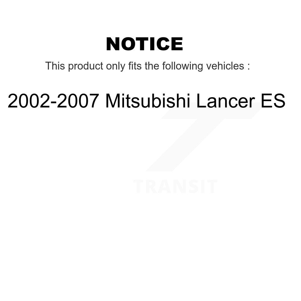 Wheel Bearing And Hub Assembly Rear Pair For 2002-2007 Mitsubishi Lancer ES
