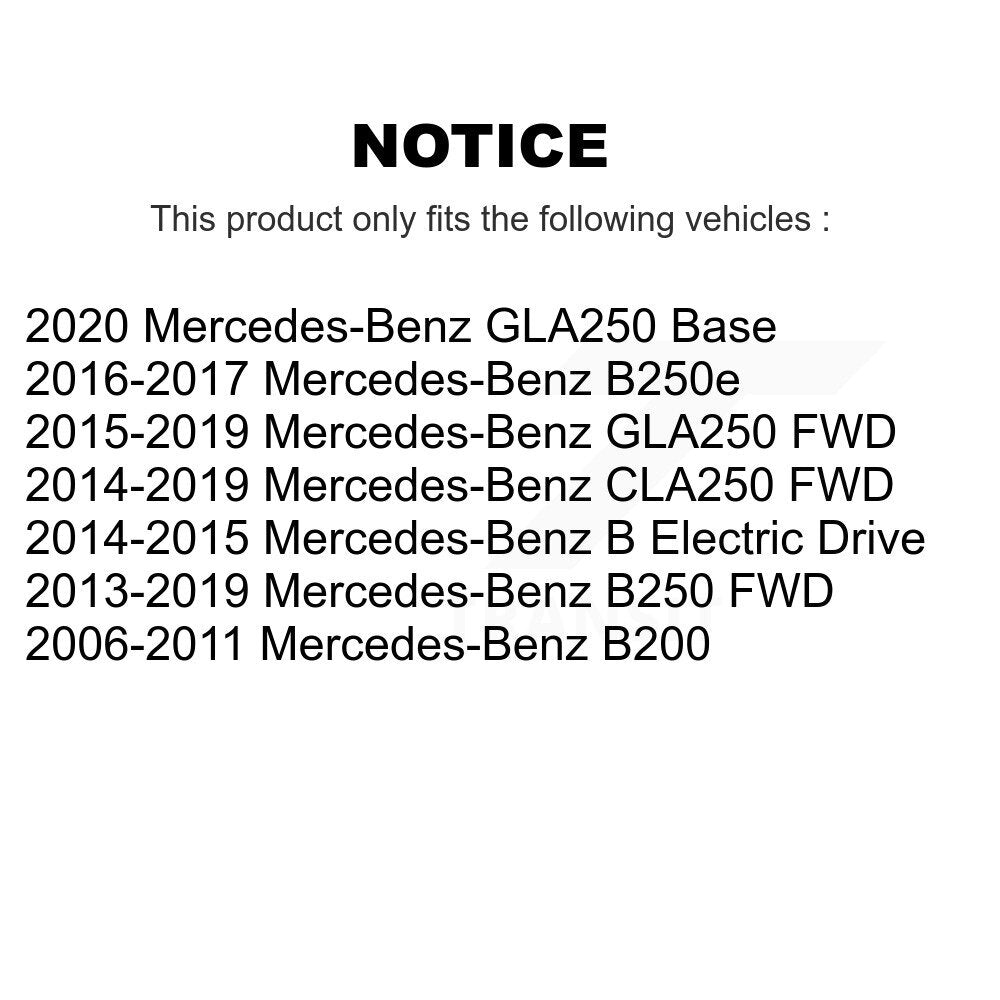 Wheel Bearing Hub Assembly Rear Pair For Mercedes-Benz GLA250 CLA250 B250 B200 B