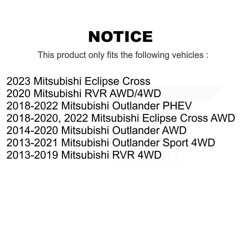 Wheel Bearing Hub Assembly Rear Pair For Mitsubishi RVR Outlander Eclipse Cross