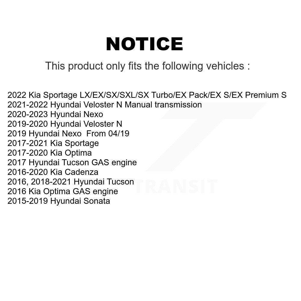 Wheel Bearing & Hub Assembly Front Pair For Hyundai Tucson Kia Sportage Sonata N