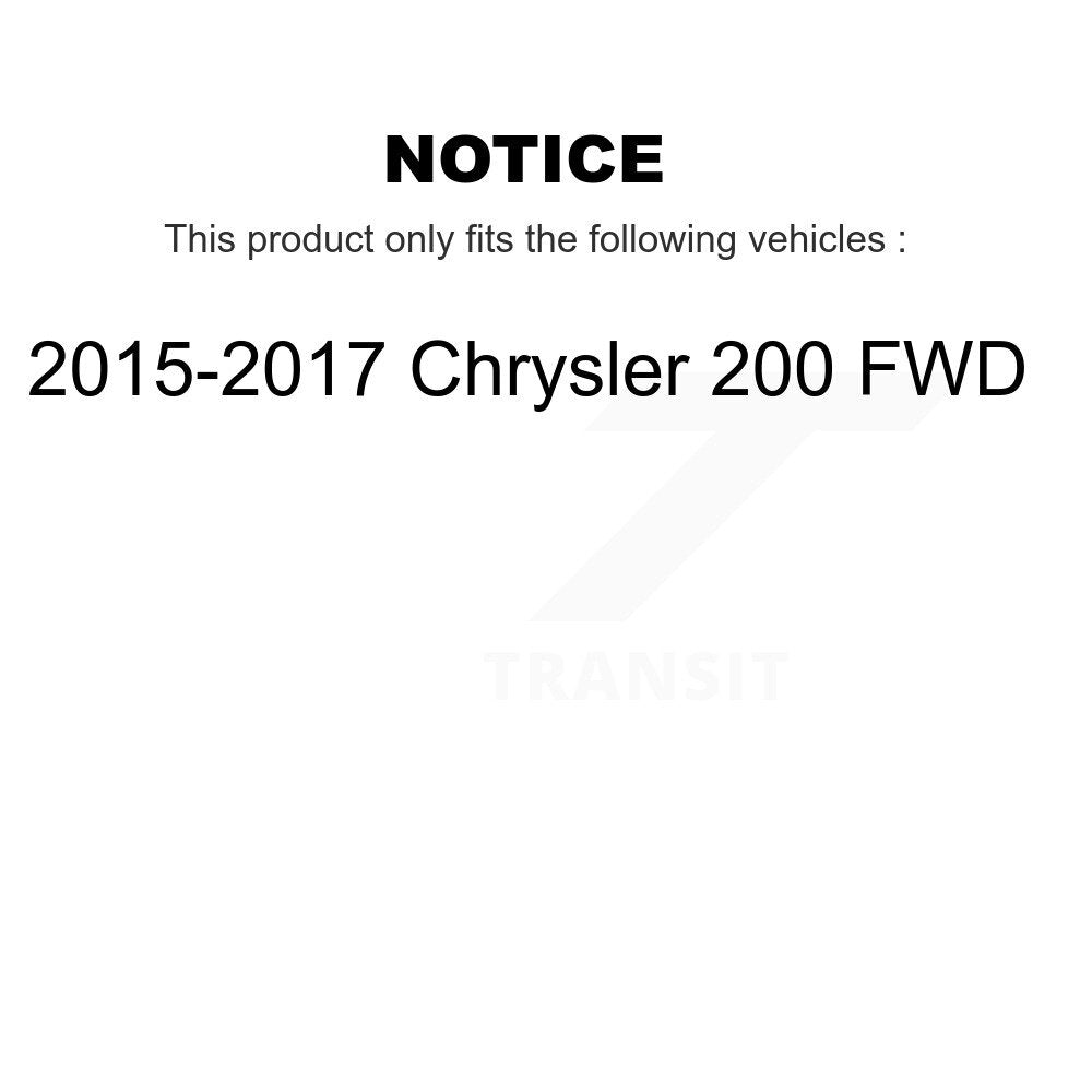 Wheel Bearing & Hub Assembly Front Rear Kit For 2015-2017 Chrysler 200 FWD