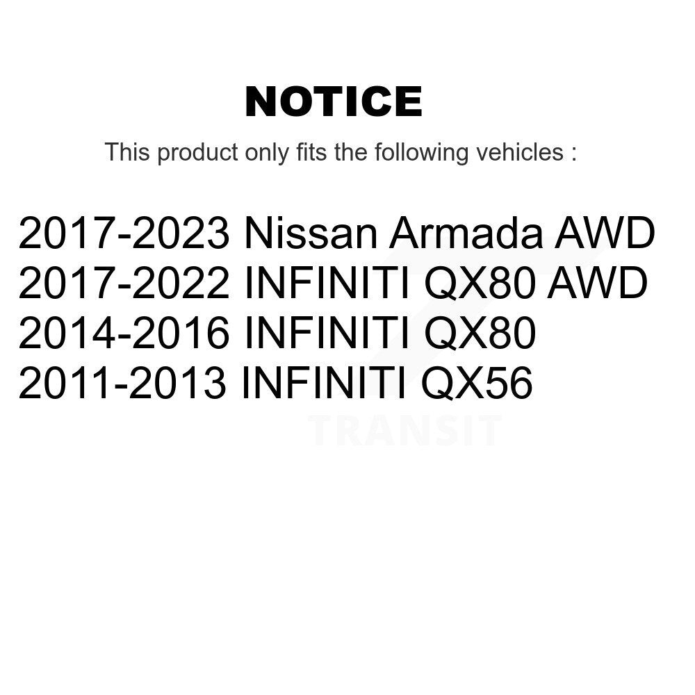 Wheel Bearing & Hub Assembly Front Rear Kit For INFINITI QX80 Nissan Armada QX56
