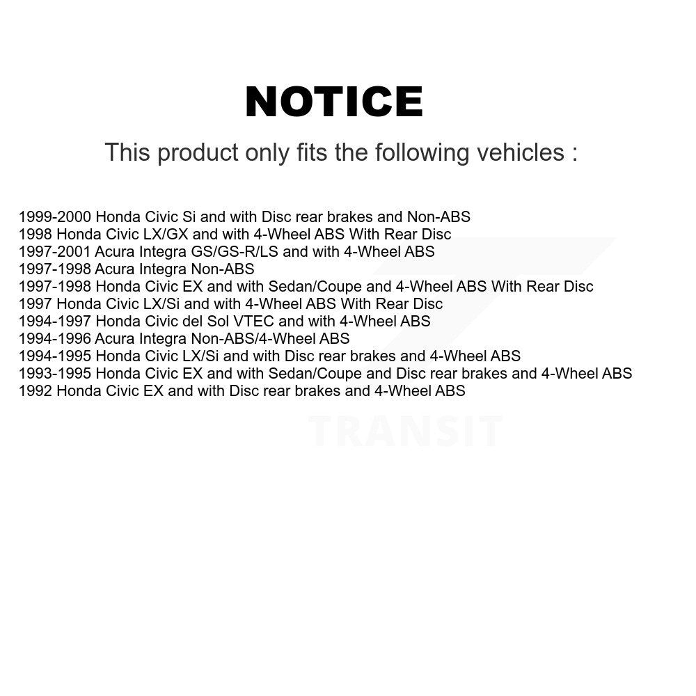 Wheel Bearing Hub Assembly Front Rear Kit For Honda Civic Acura Integra del Sol