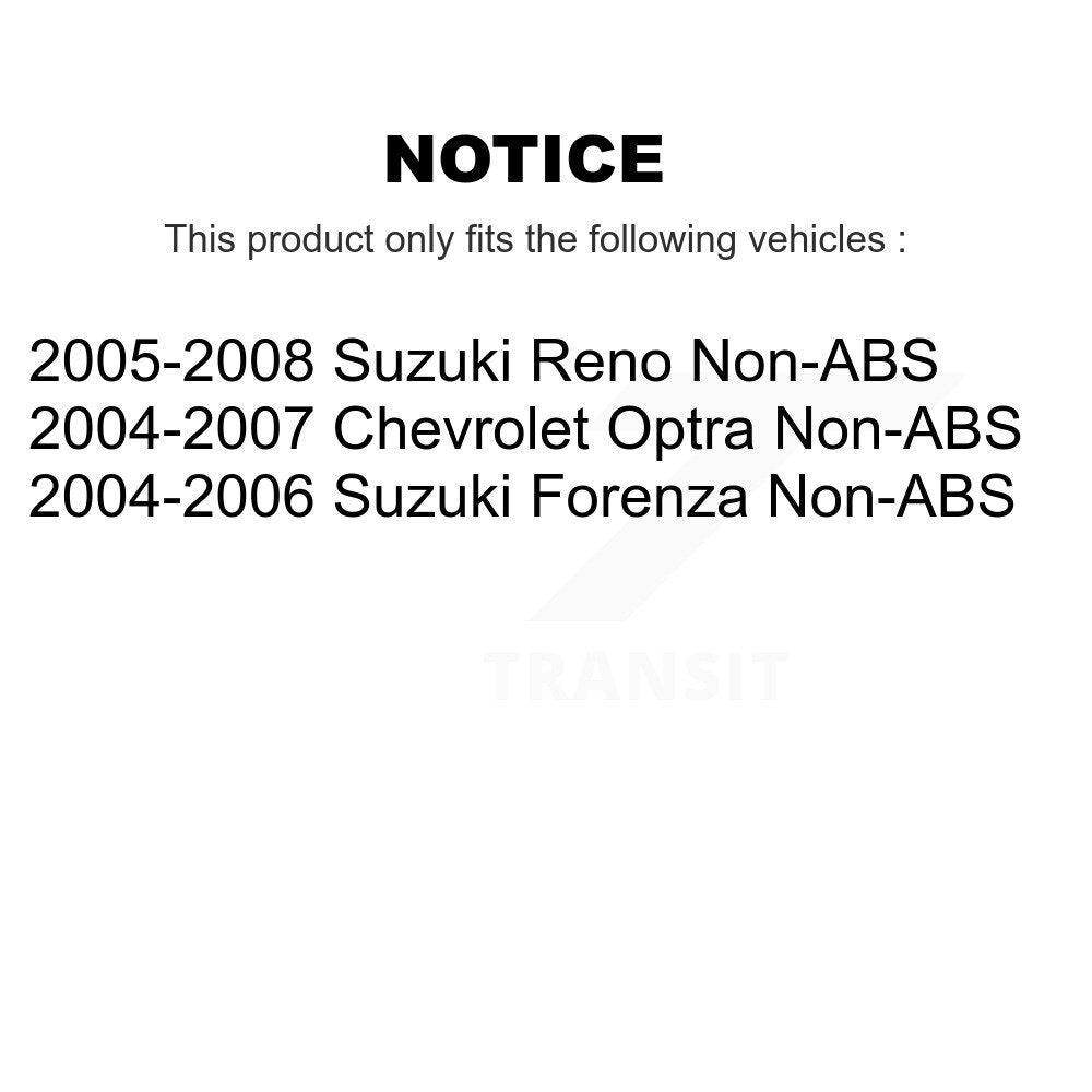 Wheel Bearing And Hub Assembly Front Rear Kit For Chevrolet Optra Suzuki Forenza