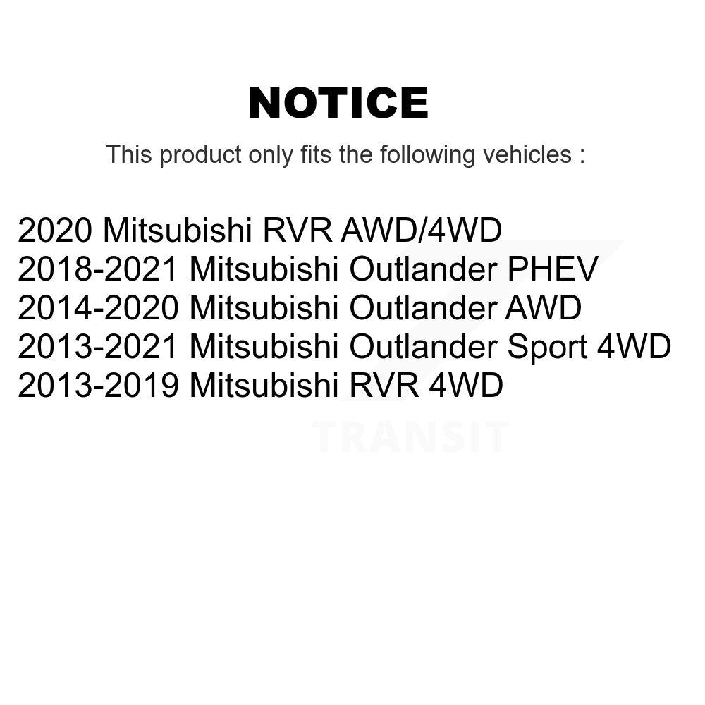 Wheel Bearing And Hub Assembly Front Rear Kit For Mitsubishi RVR Outlander PHEV