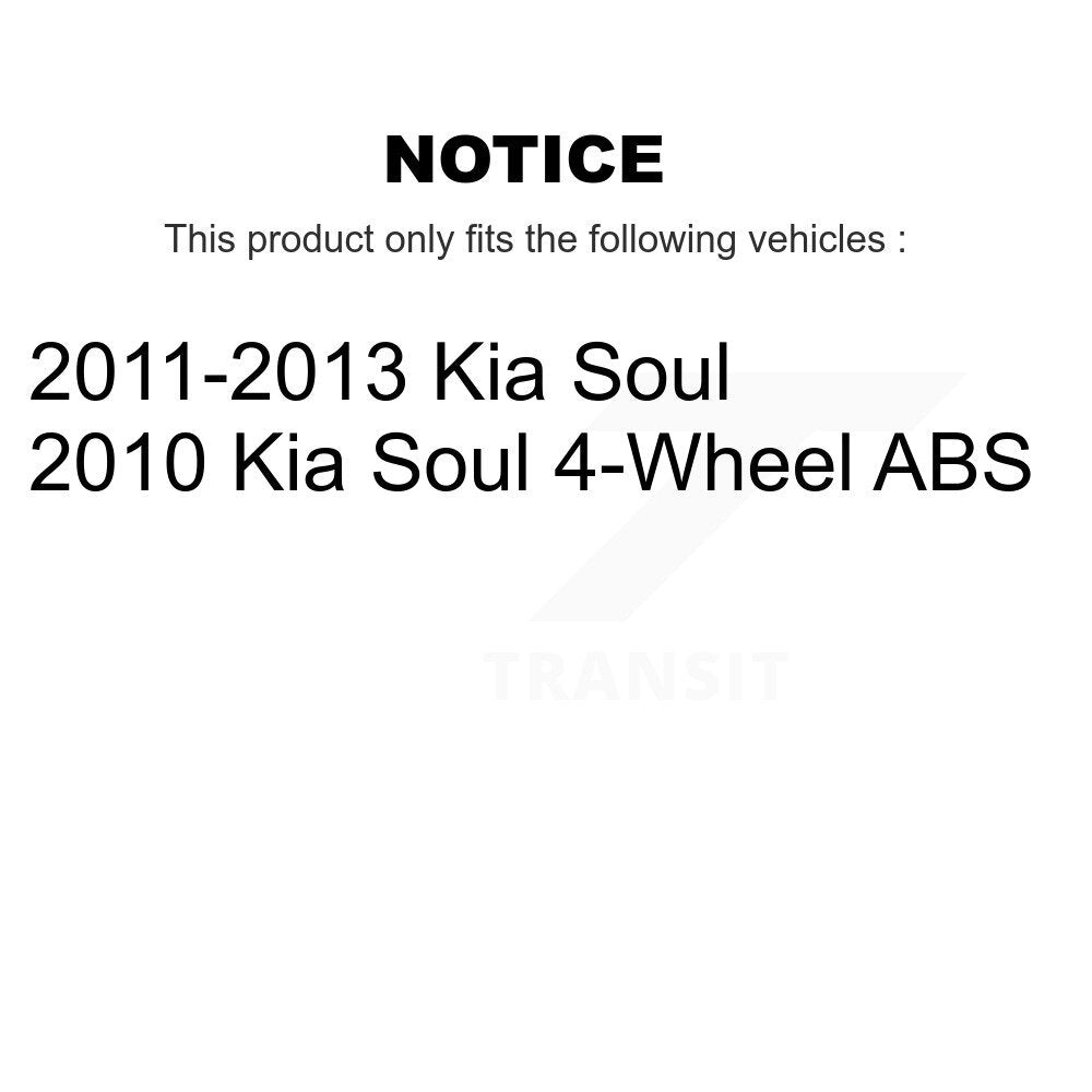 Wheel Bearing And Hub Assembly Front Rear Kit For Kia Soul