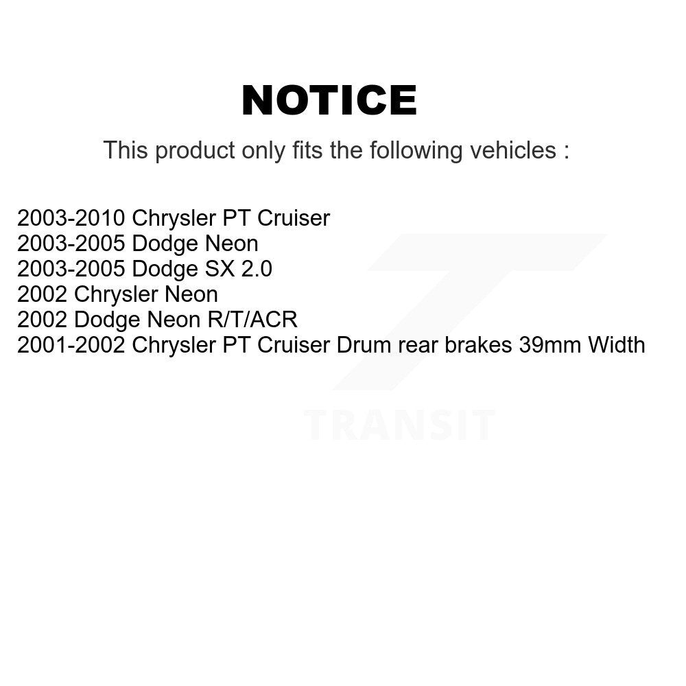 Wheel Bearing Hub Assembly Front Rear Kit For Chrysler PT Cruiser Neon Dodge SX