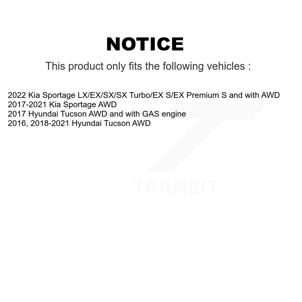 Wheel Bearing & Hub Assembly Front Rear Kit For Hyundai Tucson Kia Sportage