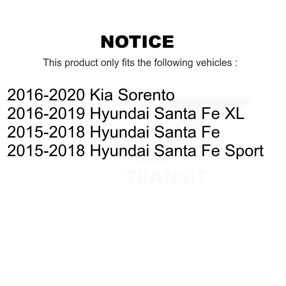 Wheel Bearing Hub Assembly Front Pair For Hyundai Santa Fe Sport Kia Sorento XL