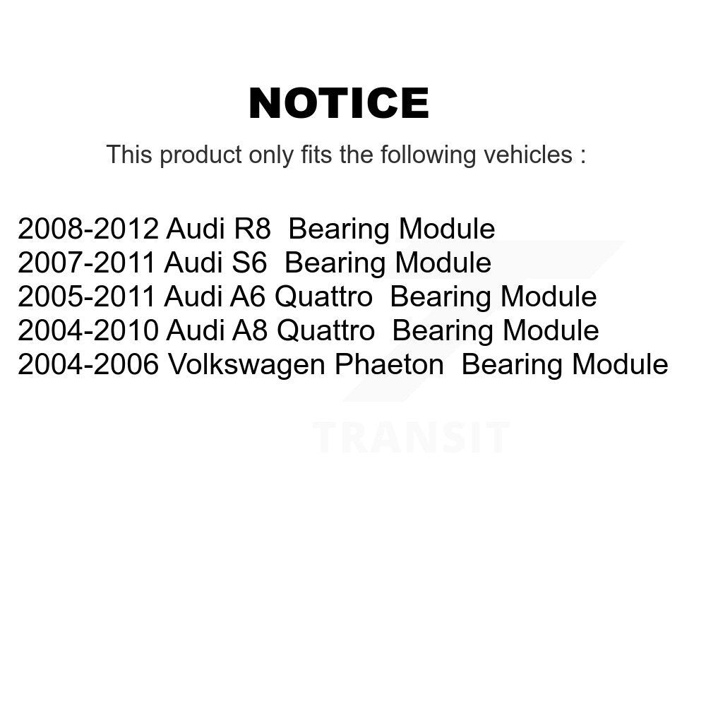Wheel Bearing Assembly Front Rear Kit For Audi A6 Quattro A8 R8 S6 Volkswagen