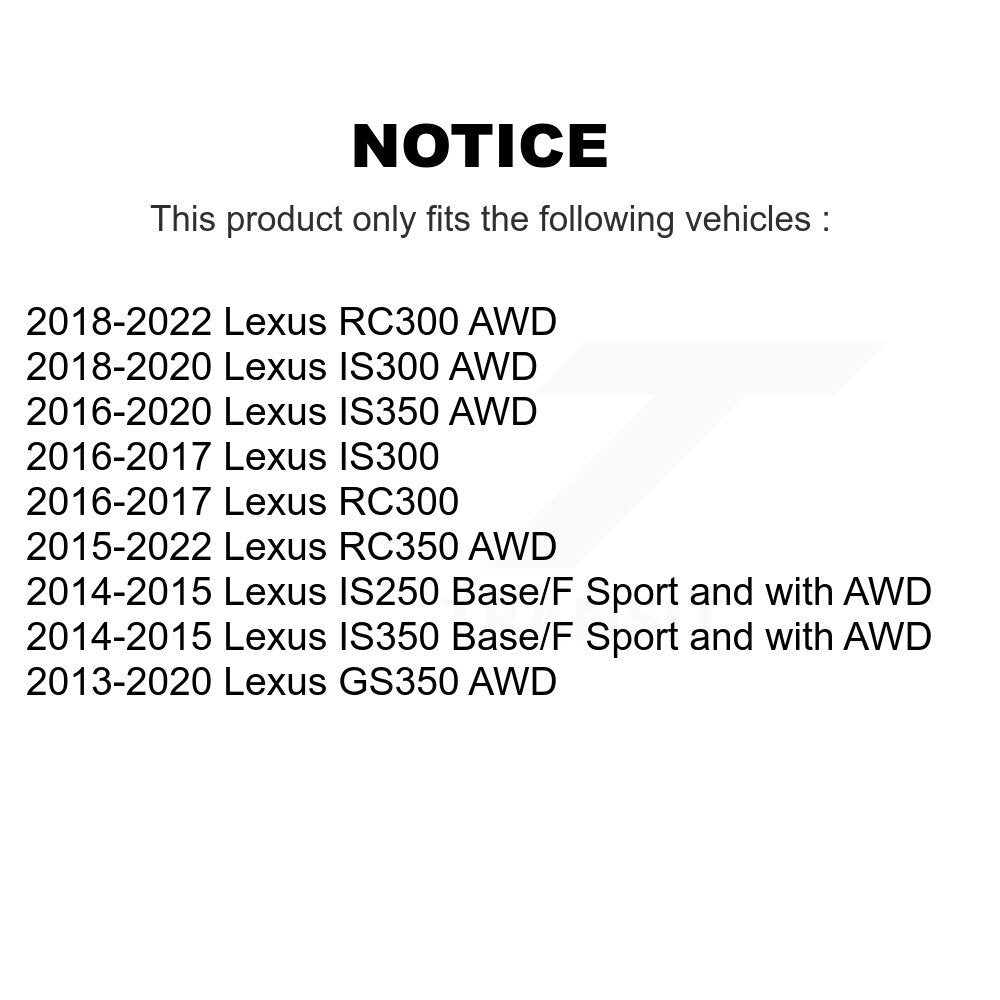 Wheel Bearing And Hub Assembly Front Rear Kit For Lexus IS300 IS350 IS250 GS350