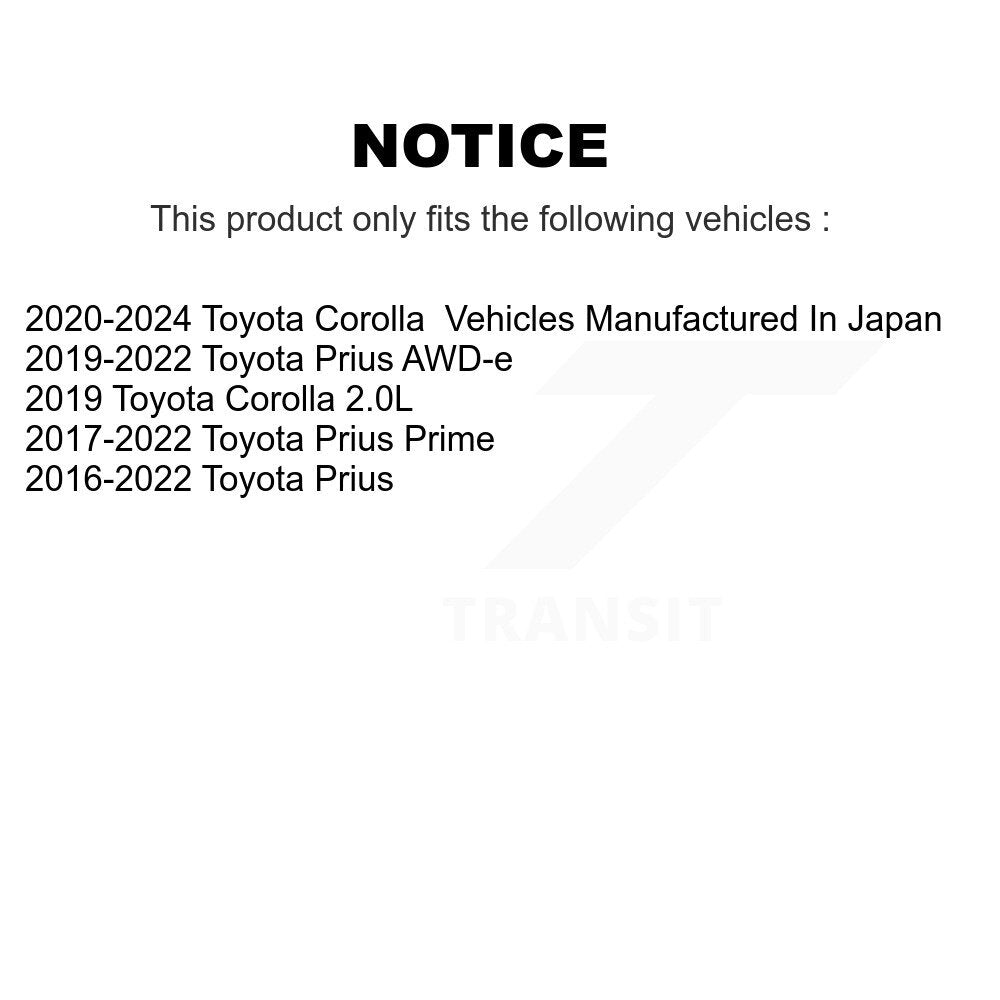Wheel Bearing And Hub Assembly Front Pair For Toyota Corolla Prius Prime AWD-e