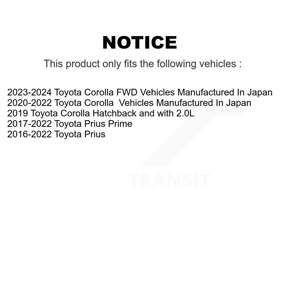 Wheel Bearing & Hub Assembly Front Rear Kit For Toyota Corolla Prius Prime