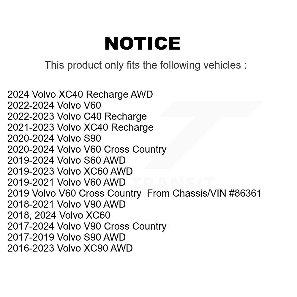Wheel Bearing Hub Assembly Front Rear Kit For Volvo XC60 XC90 XC40 Recharge S60