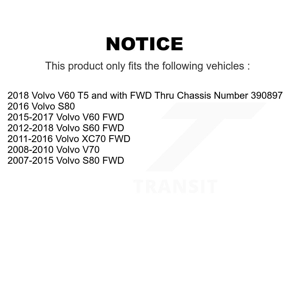Wheel Bearing & Hub Assembly Front Rear Kit For Volvo S60 XC70 V60 S80 V70