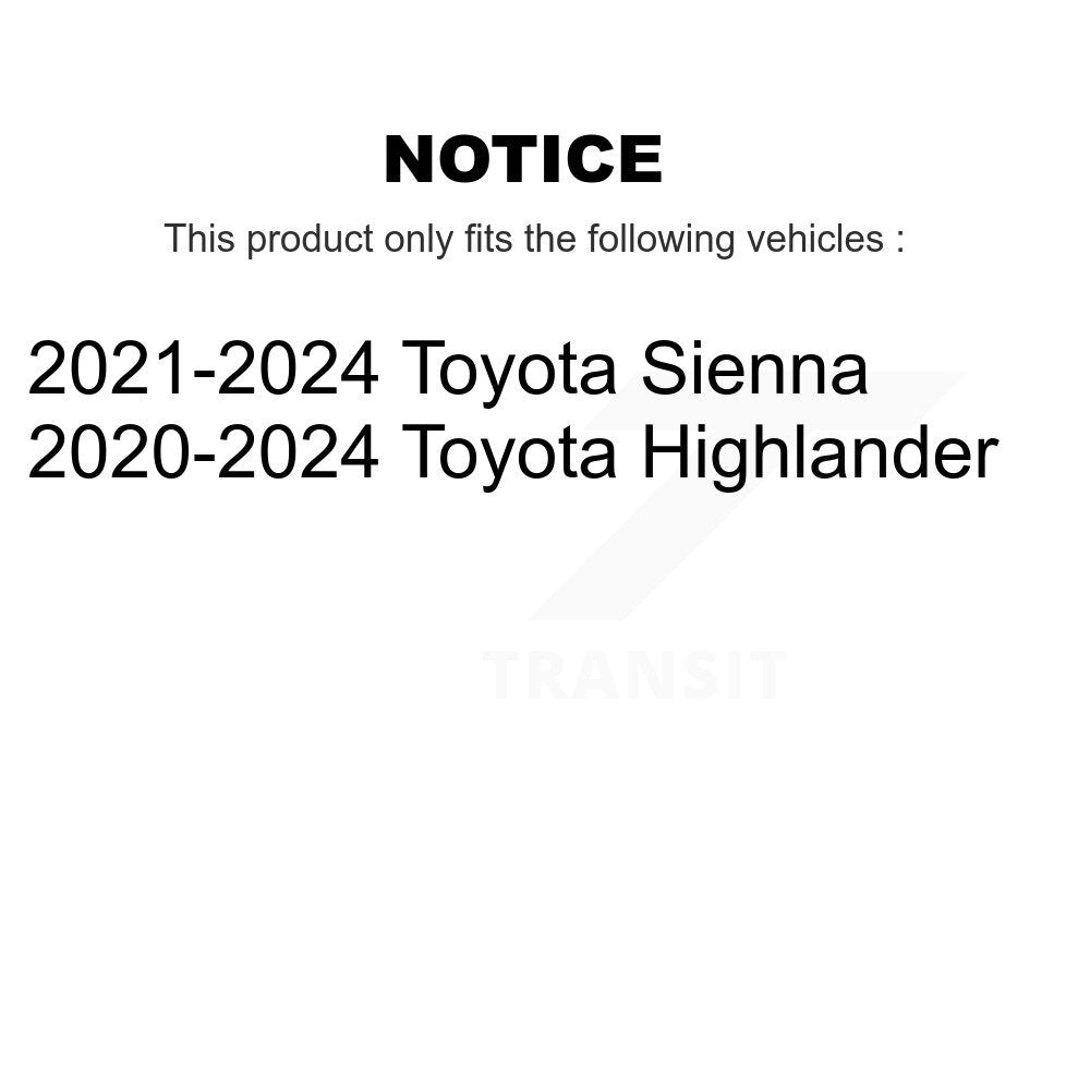 Wheel Bearing And Hub Assembly Front Pair For Toyota Highlander Sienna