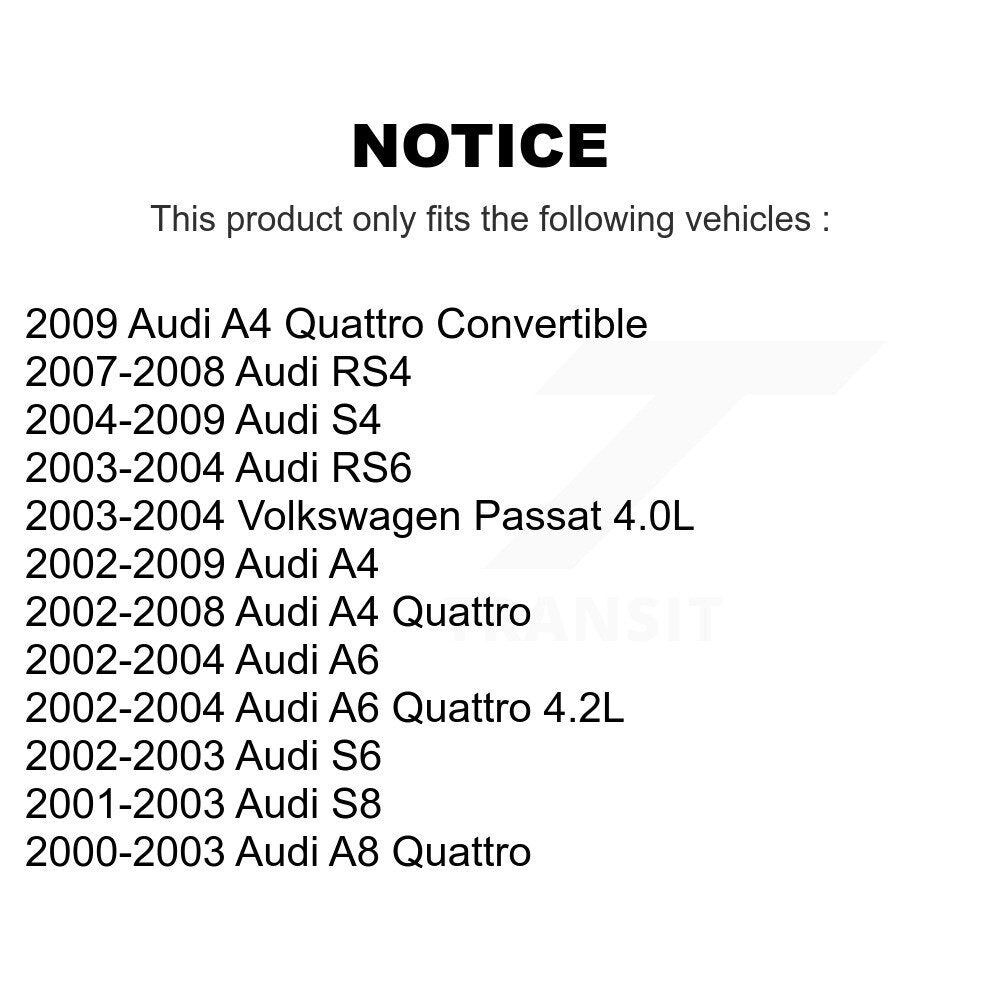 Wheel Bearing Assembly Front Pair For Audi A4 Quattro Volkswagen Passat S4 A6 A8