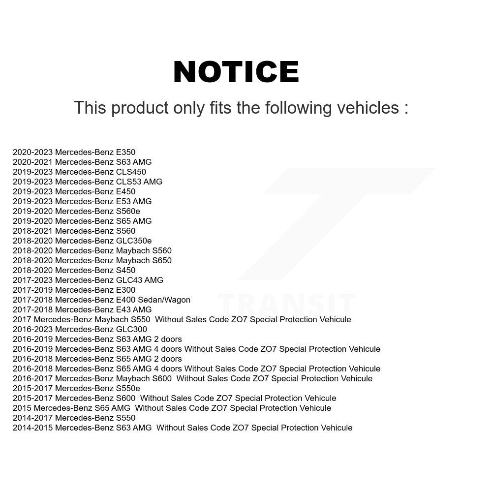 Wheel Bearing Assembly Rear Pair For Mercedes-Benz GLC300 GLC43 AMG E450 E400