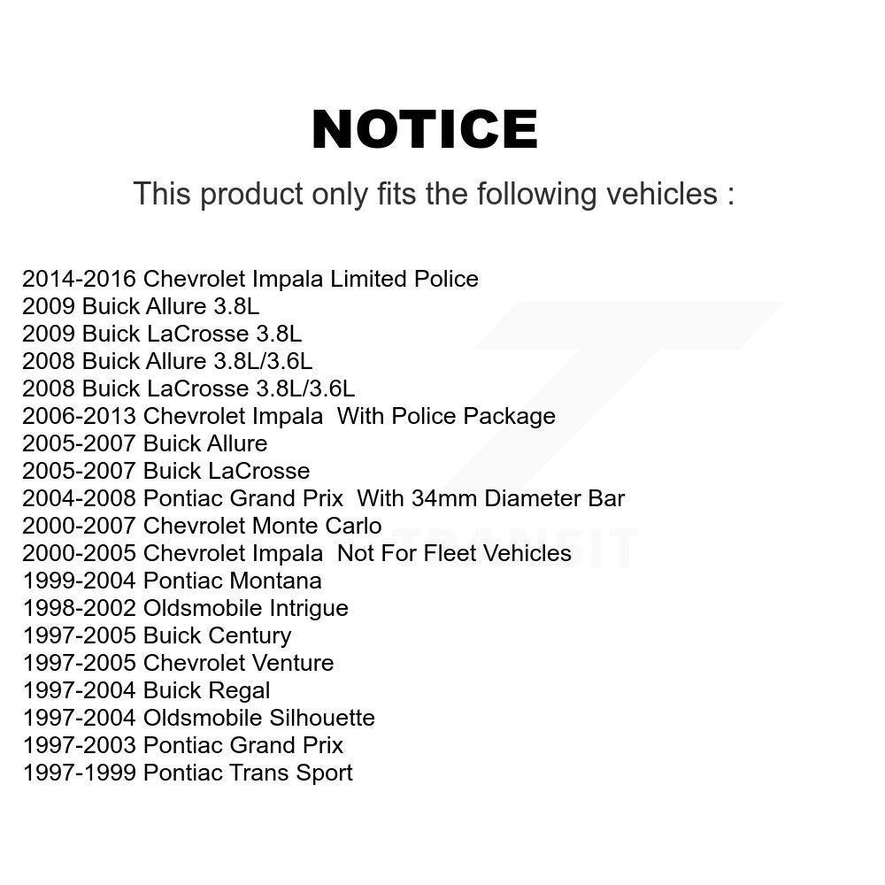 Control Arm & Ball Joint Link Front Kit For Chevrolet Impala Buick Pontiac Grand