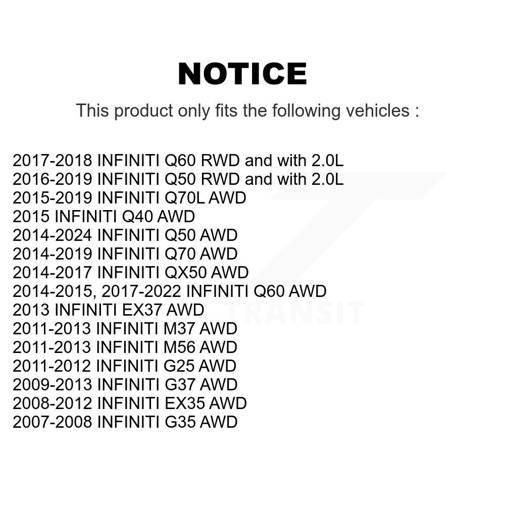 Link Front Kit For INFINITI Q50 G37 QX50 EX35 G35 Q60 EX37 M37 G25 Q70 Q70L M56